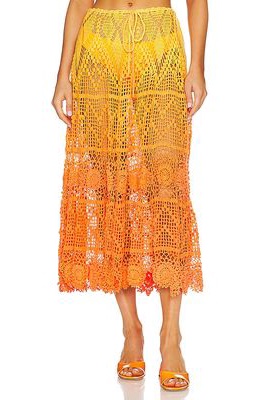 Alix Pinho x REVOLVE Sunset Midi Skirt in Orange