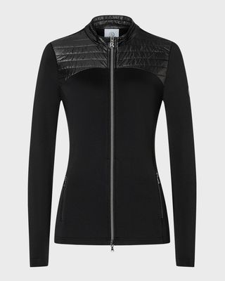 Aliza Zip-Up Jacket with Quilted Front