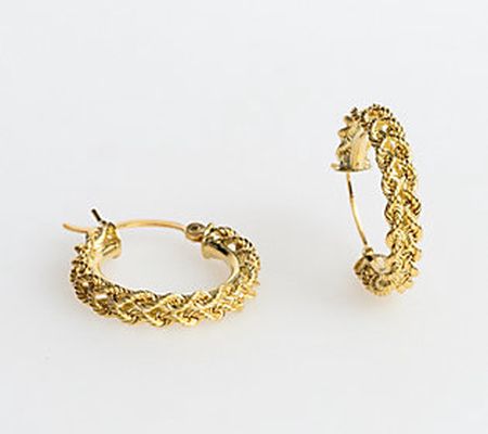 Alkeme 10K Gold Rope Chain Hoop Earrings - Meta