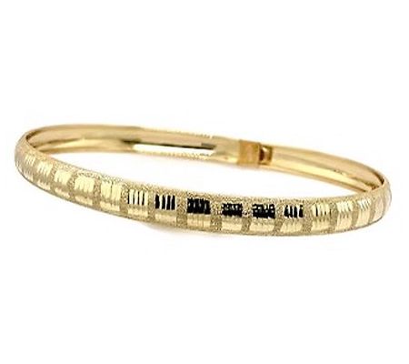 Alkeme 14K Gold Diamond Cut Flex Bangle