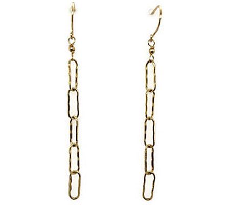 Alkeme 14K Gold Staple Link Drop Earrings
