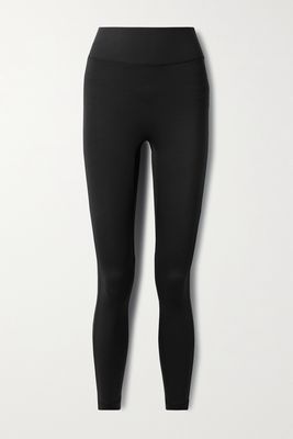All Access - Center Stage Mesh-trimmed Stretch Leggings - Black