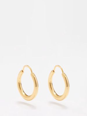 All Blues - Snake Small Thin 18kt Gold-vermeil Earrings - Womens - Gold