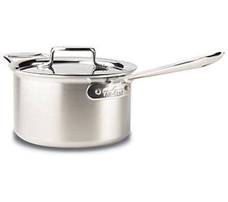 All-Clad 4-qt D5 Stainless Brushed Sauce Pan wi th Lid