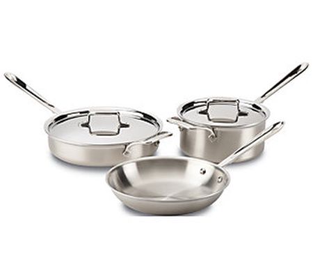 All-Clad 5- pc D5 Stainless Brushed Cookware Se t