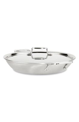 All-Clad D5 Stainless Brushed 5-Ply Bonded 4.5-Quart Universal Pan with Lid in Silver