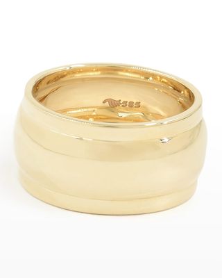 All Gold Golden Donut Cigar Band Ring