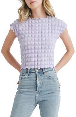 All in Favor Bubble Crop Top in Lilac 