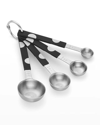 all in good taste deco dot metal measuring spoon set