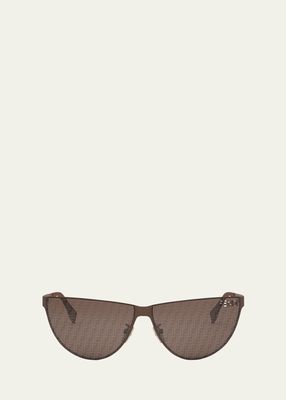 All-Over Logo Metal Cat-Eye Sunglasses