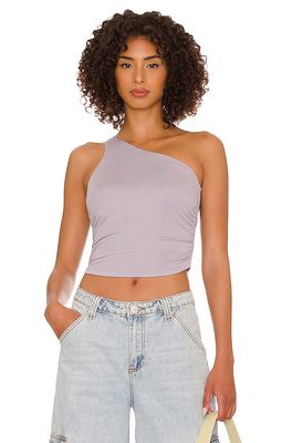ALL THE WAYS Adriana One Shoulder Top in Lavender