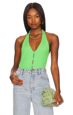 ALL THE WAYS Andrea Halter Top in Green