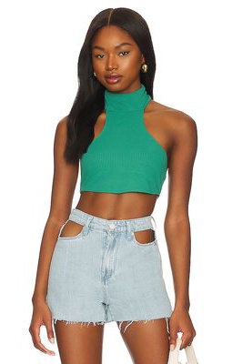 ALL THE WAYS Melanie High Neck Top in Green
