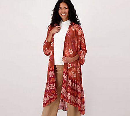 All Worthy Hunter McGrady Petite Floral Printed Duster
