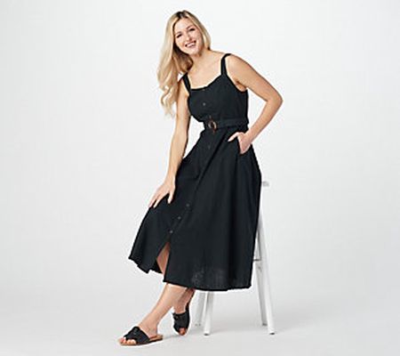 All Worthy Hunter McGrady Tall Belted Woven Dress