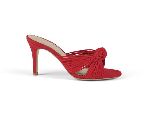 Allegra James Women's Jane Knot Sandal Heel in Red