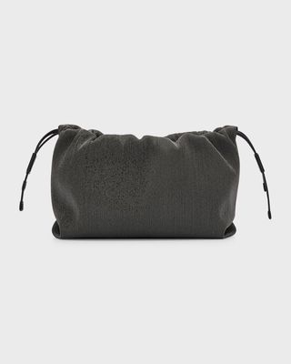 Allover Monili Drawstring Clutch Bag