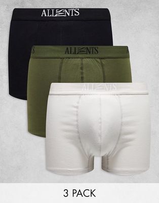 AllSaints 3-pack boxers in green/black/lblue-Multi