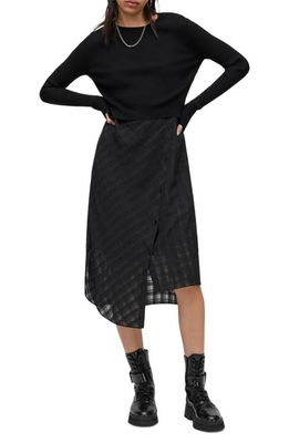 AllSaints Agnes Two-Piece Sweater & Slipdress in Black