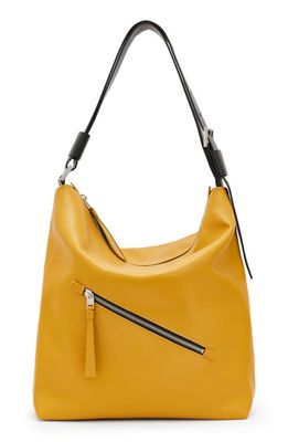 AllSaints Aliyah Leather Shoulder Bag in Mustard