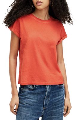 AllSaints Anna Cotton T-Shirt in Burnt Orange at Nordstrom, Size 0 Us