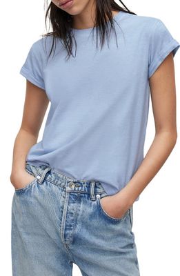 AllSaints Anna Cotton T-Shirt in Moon Blue