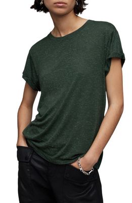 AllSaints Anna Shimmer Short Sleeve T-Shirt in Sycamore Green