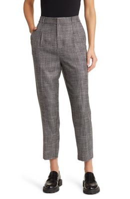 AllSaints Astrid Sparkle Plaid Trousers in Grey Check