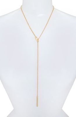AllSaints Bar Drop Y-Necklace in Gold