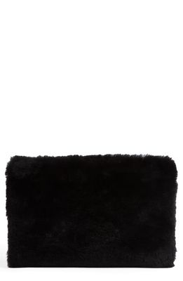 AllSaints Bettina Genuine Shearling Clutch in Black