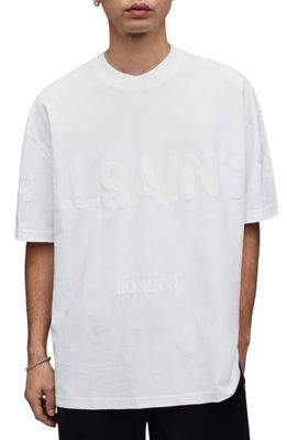 AllSaints Biggy Logo Graphic T-Shirt in Optic White
