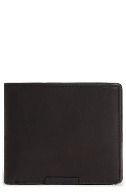 AllSaints Blyth Leather Bifold Wallet in Black