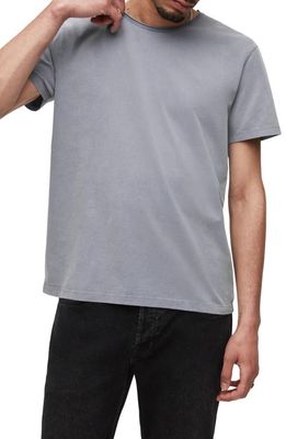 AllSaints Bodega Solid Crewneck T-Shirt in Aged Blue