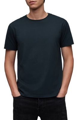 AllSaints Bodega Solid Crewneck T-Shirt in Cadet Blue