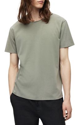AllSaints Bodega Solid Crewneck T-Shirt in Leaf Green