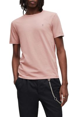 AllSaints Brace Cotton T-Shirt in Ash Pink