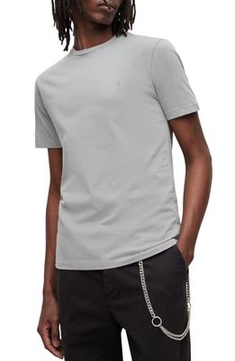 AllSaints Brace Cotton T-Shirt in Tin Grey