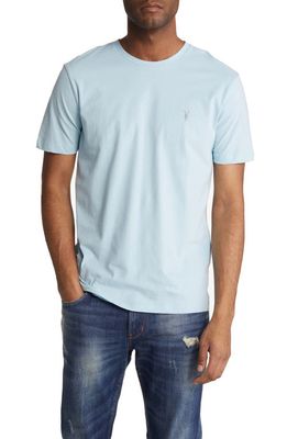 AllSaints Brace Tonic Organic Cotton T-Shirt in Breeze Blue