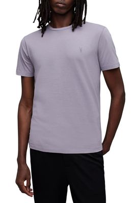 AllSaints Brace Tonic Organic Cotton T-Shirt in Spaced Lilac