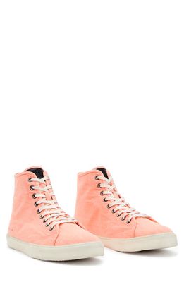 AllSaints Bryce High Top Sneaker in Acid Pink