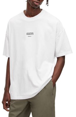 AllSaints Burman Logo Cotton T-Shirt in Optic White