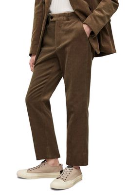 AllSaints Busco Corduroy Trousers in Worn Brown