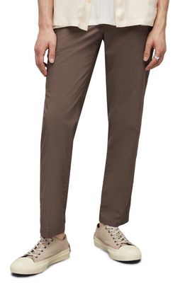 AllSaints Canta Cotton Trousers in Earthy Brown