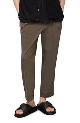 AllSaints Capella Cotton Blend Trousers in Brown