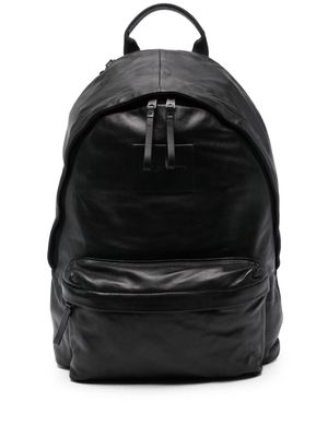 AllSaints Carabiner leather backpack - Black