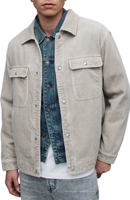 AllSaints Castleford Corduroy Jacket in Frosted Taupe