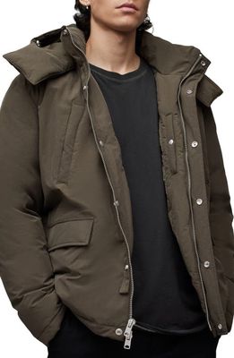 AllSaints Chalk Jacket with Removable Hood in Light Khaki