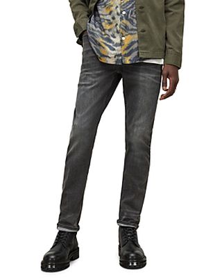 Allsaints Cigarette Skinny Fit Jeans in Dark Gray
