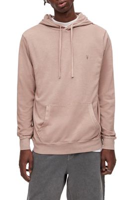 AllSaints Cotton Hoodie in Clay Pink