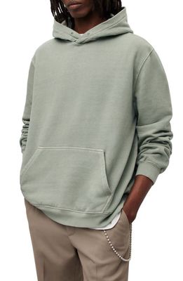 AllSaints Cotton Hoodie in Natural Green